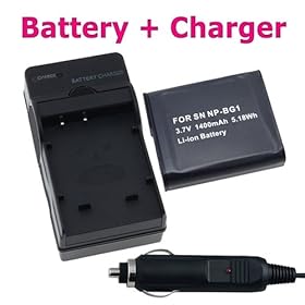 eForCity FOR Sony NP-BG1 REPLACEMENT BATTERY + CHARGER for Camera Cybershot DSC-W100 / DSC-W110 / DSC-W120 / DSC-W130 / DSC-W150 / DSC-W170 / DSC-W200 / DSC-W210 / DSC-W220 / DSC-W230 / DSC-W290 / DSC-W30 / DSC-W300 / DSC-W35 / DSC-W40 / DSC-W50 / DSC-W55 / DSC-W70 / DSC-W80 / DSC-W85 / DSC-W90 / DS