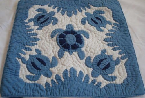 2 Hawaiian quilt throw pillow cover 18x18 100% hand quilted/100% hand appliqued
