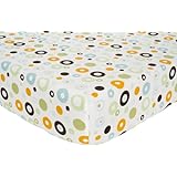 Carter's Easy Fit Printed Crib Fitted Sheet, Laguna (Discontinued by Manufacturer)