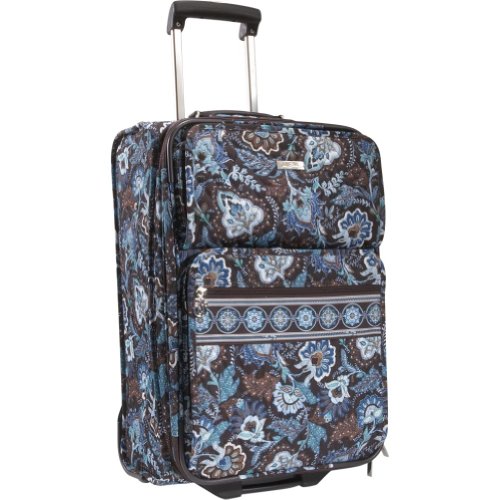 Vera Bradley Luggage Java Blue 21 Two Compartment Wheelaboard