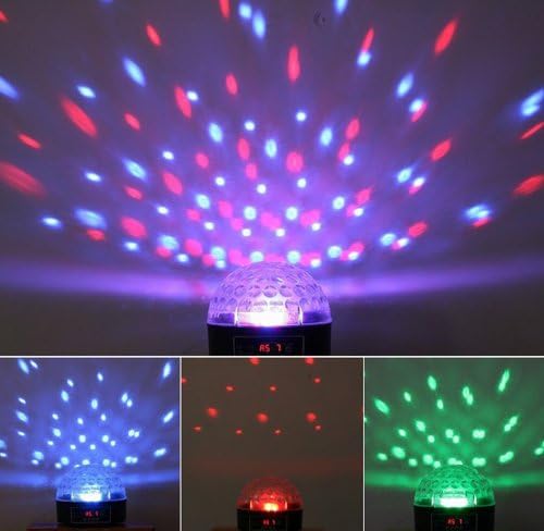 FORESTORE Disco Light Mini LED RGB Magic Crystal Ball With Voice Activation Starry For Party,Disco,KTV, Bar,Club,Home Party