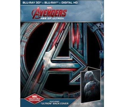 Avengers Age Of Ultron Steelbook (Blu-ray 3D/Blu-ray/Digital HD) ( Ultron  Back Cover) [Blu-ray] [2015]