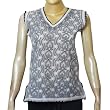 Women's Clothing White Top Kurti India Cloth Chikan Embroidery Size S