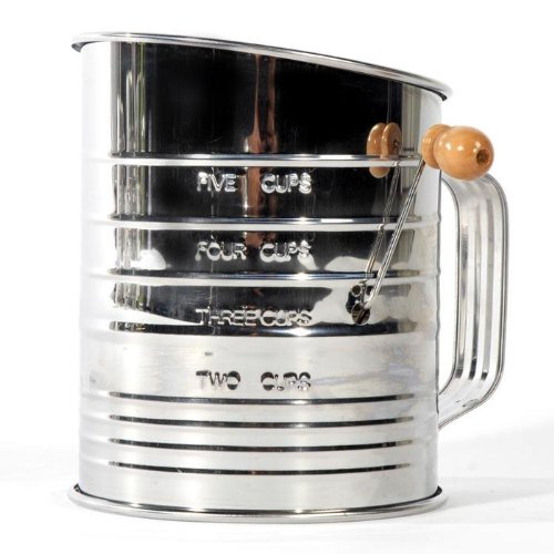 Jacob Bromwell Original Tin All-American 5-Cup - 4-Wire Crank Sifter