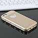 iPhone 5 Case, iPhone 5s Case,, MTRONXTM Shockproof Heavy Duty Durable Hybrid Hard Soft TPU Armor Defender Case Cover Bumper For Apple iPhone 5, iPhone 5s, iPhone SE - Gold/Gold(HC-GDGD)