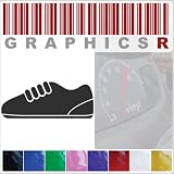 Sticker Decal Graphic – Urban Brooklyn Street 80′s Old School Skater Shoe A174 – Chrome