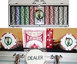 NBA Boston Celtics 500 Piece Clay Composite Poker Chip Set and Case - Boston Celtics NBA Basketball