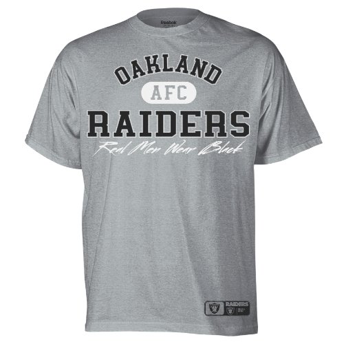 NFL Men's Oakland Raiders Classic Slogan Tee (Grey, X-Large)