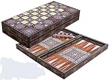 Backgammon Set with Mother of Pearl Design (Small)