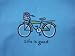 Life Is Good Breezy Bike Womens Sugar T-Shirt Large