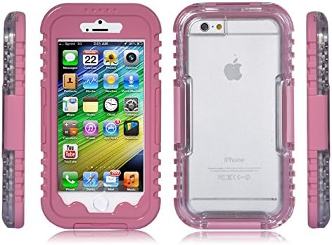 Waterproof Case for iPhone 6 Plus - IP68 Standard; Heavy Duty; Durable; Shockproof From 6 meters; For Underwater Diving-Video-Photography-Texting, All Water Sports - Swimming, Hiking, Surfing - For Up To 24 Hours; Maximum Protection - Lifetime Guarantee - Pink