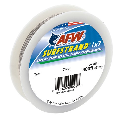 American Fishing Wire Surfstrand Bare 1x7 Stainless Steel Leader Wire
