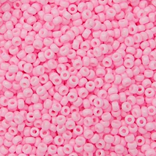 Miyuki Glass Rocailles Seed Beads - 250 Gram Package (Opaque Pink - 415)