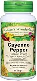 Nature's Wonderland Cayenne Pepper , Vegetarian Formula.675 mg, 60 Capsule Bottle, (Pack of 3)