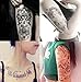 Dalin 4 Sheets Fashion Temporary Tattoos, Koi Fish, Words, Lady