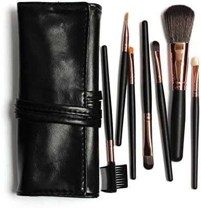 7pcs Black Honey Cosmetics Professional Cosmetic Makeup Brushes Set Kit with Bag Case (black)