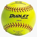 12 Spalding SB12L Cork Center .47 COR ASA Yellow Softballs from Dudley - (One Dozen)