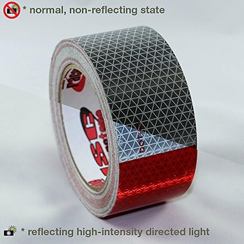 Oralite (Reflexite) V92/50 V92 Daybright Microprismatic Conspicuity Tape: 2" x 50 ft., Red/White