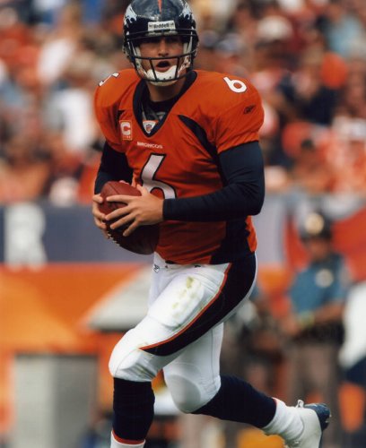 JAY CUTLER DENVER BRONCOS 8X10 SPORTS ACTION PHOTO (F)