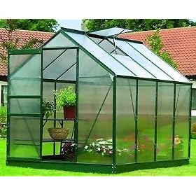 Gardman 8' x 6' Aluminium Garden Greenhouse Frame , polycarbonate pack, galvanised base, base anchors and assembly tool