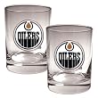 Edmonton Oilers NHL 2pc Rocks Glass Set - Primary Logo by Great American Products