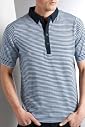 Autograph Short Sleeve Stripe Polo Shirt [T30 -0133a-S-LCTB]