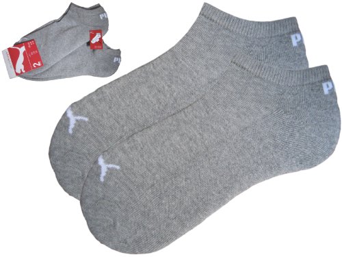 Puma Sneaker Unisex Socken 2Paar mit Frotteesohle "middle grey melange" GRAU