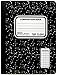 Top Flight Sewn Marble Composition Book, Black/White, Quad Rule, 4 Squares per Inch, 9.75 x 7.5 Inches, 100 Sheets (41320)