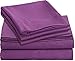 Clara Clark BRIGHT COLORED Complete Bed Sheet Set, Kids, Children, Teens, Boys and Girls Personal Microfiber Soft and Comfortable  - Full Size, Striking Purple Color