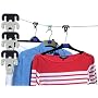 Pack of 12 CLOTHES LINE COAT HANGER HOLDERS -Ingenious - holds coat hangers to your washing line!
