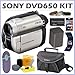 Sony DCR-DVD650 DVD Handycam® Camcorder + 8GB Memory Stick + Sony Case + Extra Battery + Camcorder Deluxe Accessory Kit