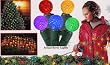 4' x 6' Multi LED G12 Berry Net Christmas Lights - 120 Lights Green Wire