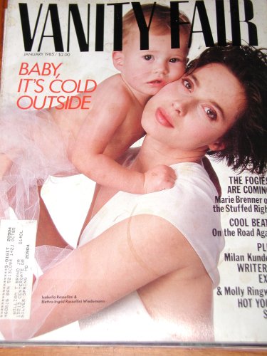 Vanity Fair Magazine Back Issue January 1985 Isabella Rossellini Cover