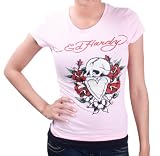 ED HARDY Christian Audigier Platinum Womens T-Shirt Pink Size M