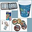 Futurama Playing Cards, Trash Can, Coaster Set, Tin Litho Collectible 4 Piece Set