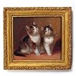 Kittens - Gold Frame Magnet with pop-out easel (2-3/4" x 2-1/2")