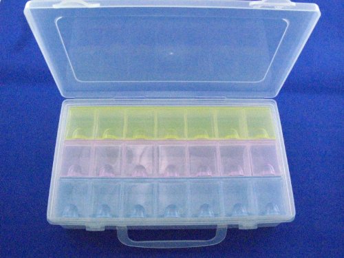 2pcs/lot,Electronic Components Storage Box, 21 lattice/blocks, Large-space,Component Parts Box,22.5*13*5.4cm