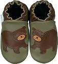 Robeez Infant/Toddler Bear Cub Slip-On,Olive,18-24 Months (US Toddler 6.5-8 M)