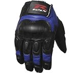 Joe Rocket Vertical Men's Suzuki Leather Street Bike Motorcycle Gloves - Color: Blue/Black, Size: Small