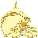 14K Gold NFL San Diego Chargers Football Helmet Charm