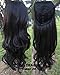Simpleyourstyle 16colors 3/4 Half Hair Extensions Body Wave Wigs,Synthetic Hair Extensions,wig Stand Gift Heat Resistant Brown Blonde Clip in Hair Extensions U Pick 200g