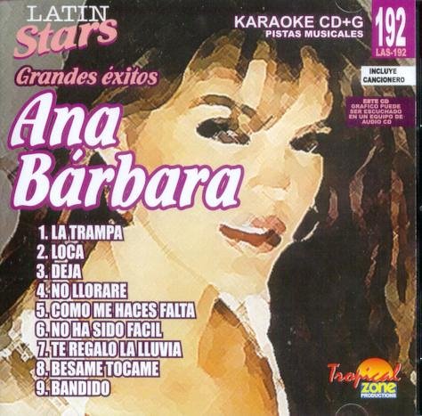 Ana Barbara Karaoke Latin Stars cd cover