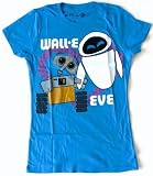 Disney’s Wall-E & Eve Heart Junior Blue T-Shirt