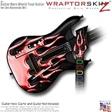 Metal Flames Red Skin fits Band Hero, Guitar Hero 5 & World Tour Guitars fo ....