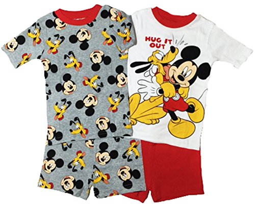 Mickey Mouse & Pluto Little Boys Toddler 4 Pc Cotton Pajama Set