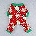 Fitwarm Cute Penguin Xmas Pet Clothes for Dog Pajamas Soft Christmas PJS, Red, XS