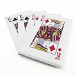 (4-Pack) Suited Kings Poker Playing Cards (Stainless Steel Throwing Cards)