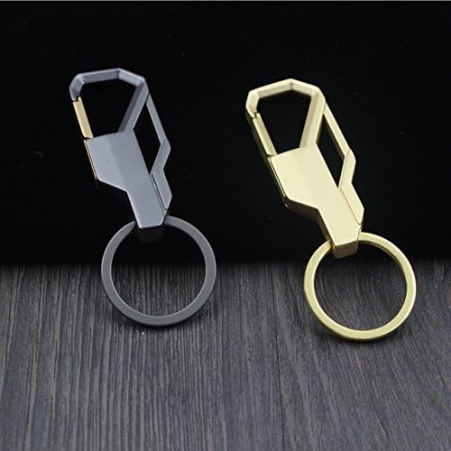 Huloo 2 high-end car key chain key ring series [Grey + Gold]