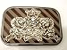 Metal Belt Buckle Flash Tattoo Skull Crown Crest Punk EMO Rock Biker, Vivid Tattoo Art Belt Buckle