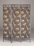 3-Panel Safari Animal Print Room Divider Panel Screen